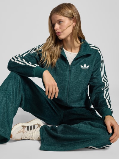 adidas Originals Sweatjack met opstaande kraag Donkergroen gemêleerd - 3