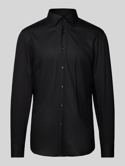 BOSS Slim Fit Business-Hemd mit Kentkragen Modell 'Hank' Black 2