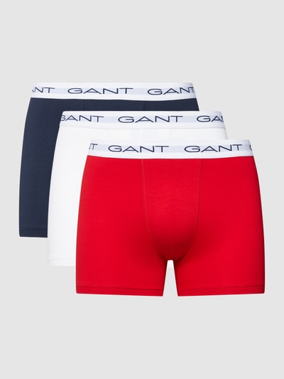 GANT Trunks mit elastischem Logo-Bund im 3er-Pack Rot 2