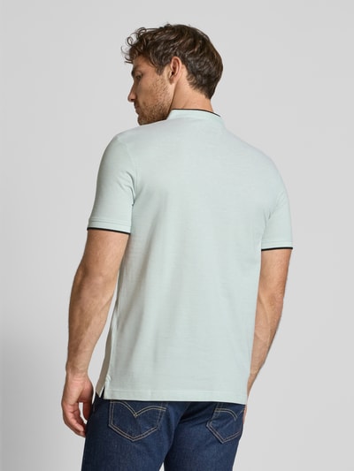 Tom Tailor Denim Regular Fit Poloshirt aus reiner Baumwolle Hellgruen 5