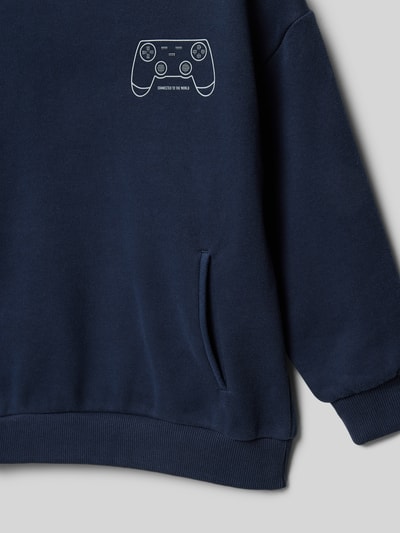 Mango Oversized Hoodie aus reiner Baumwolle Modell 'gamer' Marine 2