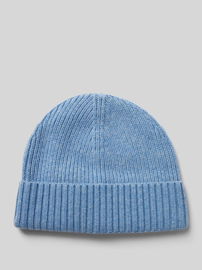 MCNEAL 'Beanie met labelbadge Bleu gemêleerd - 1