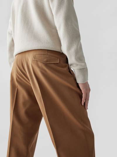 Etro Bundfaltenhose mit Woll-Anteil Cognac 3