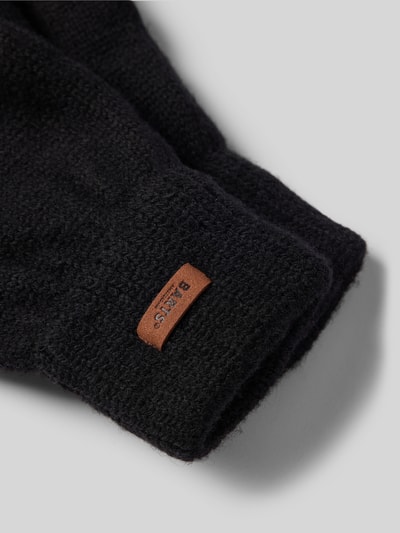 Barts Handschoenen met labeldetail, model 'HAAKON' Zwart - 2