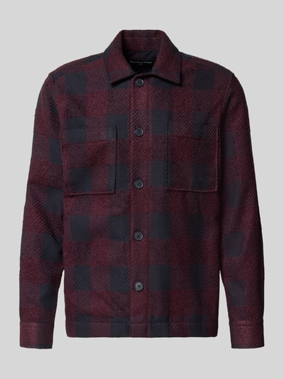 Strellson Regular fit vrijetijdsoverhemd met structuurmotief, model 'NORIN'  Aubergine - 2