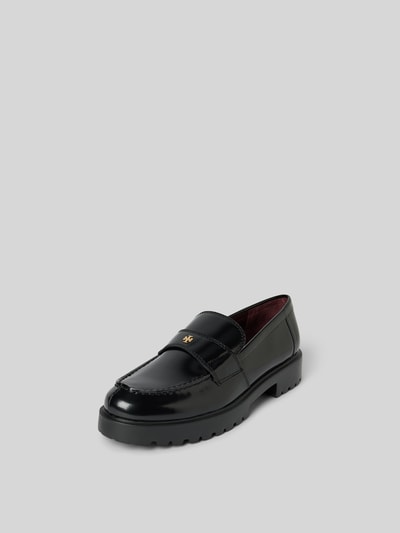 Tory Burch Penny-Loafer aus echtem Leder Black 2