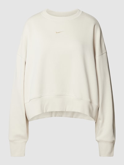 Nike Cropped Sweatshirt mit Label-Stitching Beige 2