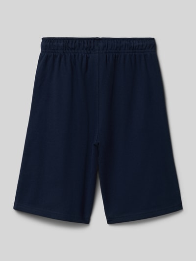 Produktfoto, Sweatshorts mit Logo und elastischem Bund von CHAMPION in Dunkelblau, Baumwoll-Mix, Relaxed Fit, elastischer Bund, Rückansicht