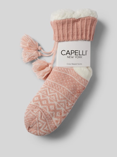 CAPELLI NEW YORK Socken mit Bommeln Modell 'Home' Rose 3