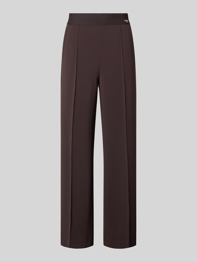 Cambio Spodnie materiałowe o skróconym kroju model ‘CAMERON’ Ciemnobrązowy 2