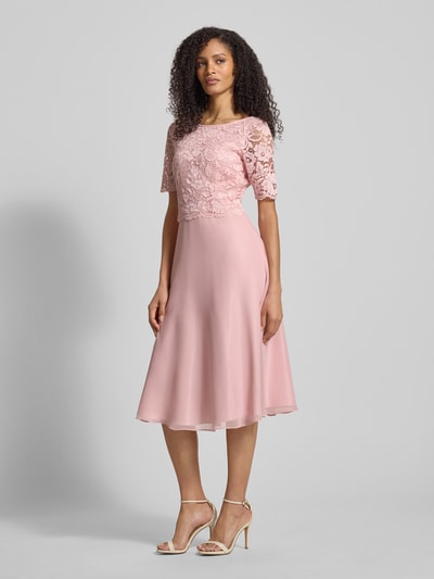 Vera Mont Cocktailkleid mit Spitzenbesatz Rose 1