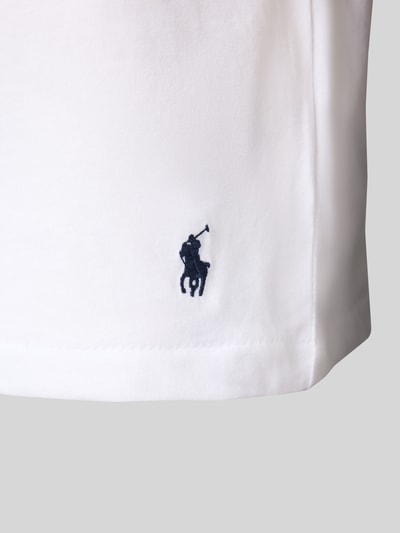 Produktfoto, T-Shirt mit Rundhalsausschnitt im 3er-Pack von Polo Ralph Lauren, reine Baumwolle, gerader Schnitt, unifarbenes Design, gerippter Rundhalsausschnitt, Label-Stitching