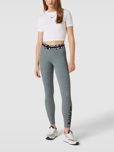 NIKE TRAINING Legging met logoband Lichtgrijs gemêleerd - 1