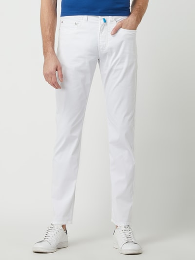 Pierre Cardin Tapered Fit Hose mit Stretch-Anteil Modell 'Lyon' - 'Futureflex' Weiss 4