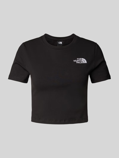 The North Face Cropped T-Shirt mit Label-Stitching Black 1