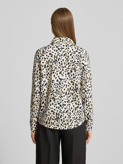 s.Oliver RED LABEL Regular fit overhemdblouse van katoenmix Offwhite - 5