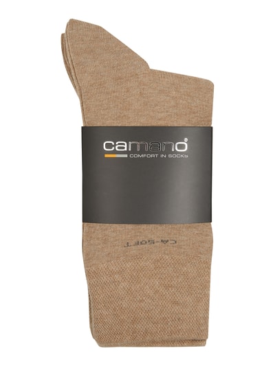 camano Socken im unifarbenen Design im 4er-Pack Sand 2