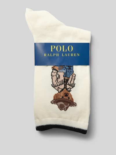 Polo Ralph Lauren Skarpety z wyhaftowanym motywem Złamany biały 3