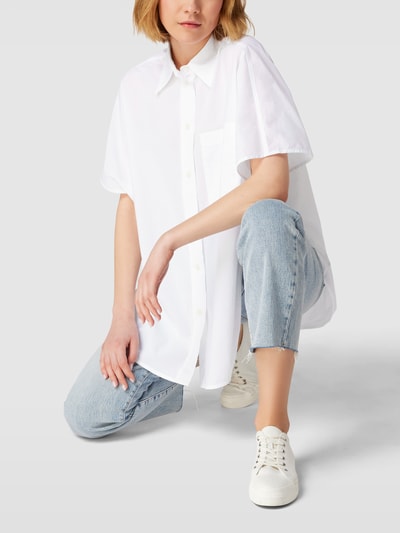 Marc O'Polo Loose fit overhemdblouse met borstzak Wit - 1