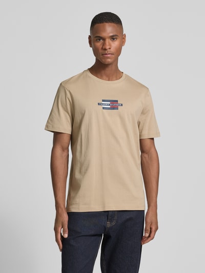 Tommy Hilfiger Regular Fit T-Shirt aus reiner Baumwolle Beige 4