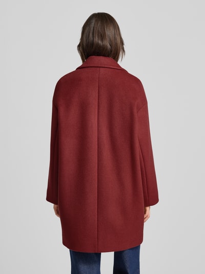 MAX&Co. Relaxed Fit Wollmantel mit Reverskragen Modell 'TAROCCO' Bordeaux 5