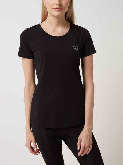 LIU JO SPORT T-Shirt mit Logo Black 4