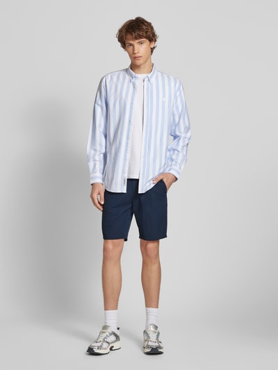 Only & Sons Regular fit korte broek met structuurmotief, model 'LEO LIFE' Marineblauw - 1