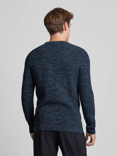 SELECTED HOMME Gebreide pullover met ronde hals, model 'NEWVINCEBUBBL' Jeansblauw - 5