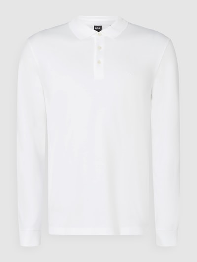 BOSS Poloshirt mit Label-Schriftzug Weiss 1