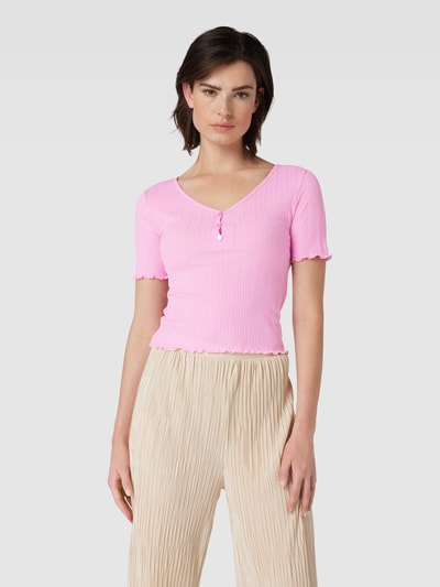 Vero Moda T-Shirt in Strick-Optik Modell 'ISA' Rosa 4