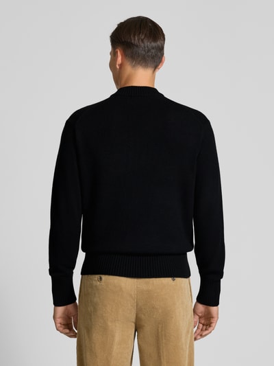 SELECTED HOMME Relaxed Fit Strickpullover aus Woll-Kaschmir-Mix Modell 'Calle' Black 5