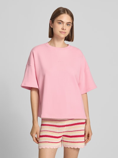 OH APRIL Boxy fit sweatshirt met 1/2-mouwen model 'Karo' Roze - 4