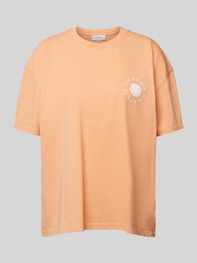 OH APRIL Relaxed Fit T-Shirt mit Rundhalsausschnitt Apricot 1