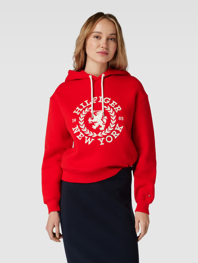 Tommy Hilfiger Hoodie mit Label-Motiv-Print Rot 4