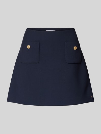 Tommy Hilfiger Minirock mit Label-Detail Modell 'PUNTO' Marine 2