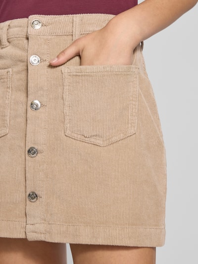 Only Spódnica mini sztruksowa z mieszanki bawełny model ‘AMAZING GLOBAL’ Piaskowy 3