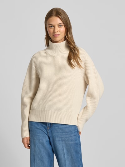 Windsor Gebreide pullover met geribde opstaande kraag Offwhite - 4