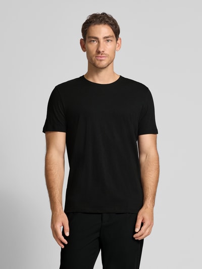 SELECTED HOMME Regular Fit T-Shirt aus reiner Baumwolle Modell 'ASPEN' Black 4