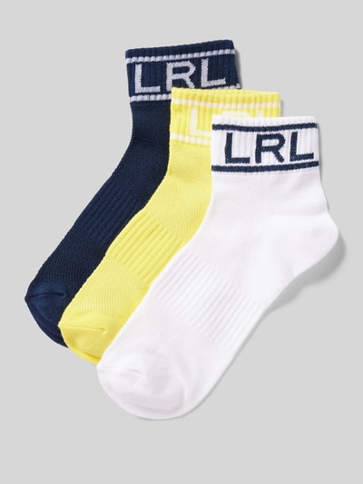 Lauren Ralph Lauren Socken mit Label-Print im 3er-Pack Gelb 1