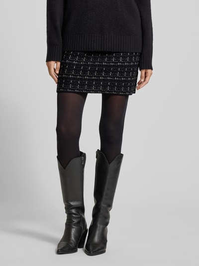 Liu Jo White Minirock mit Reißverschluss Metallic Black 4