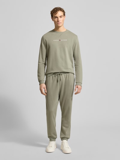 Tommy Hilfiger Regular Fit Sweatshirt aus Baumwoll-Mix Khaki 1