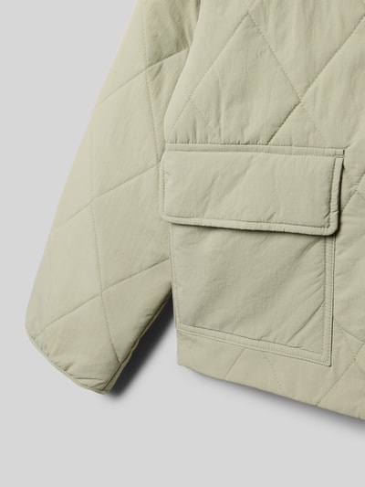 ONLY Oversized gewatteerd jack met opgestikte zijzakken model 'ROSALINA' Rietgroen - 2