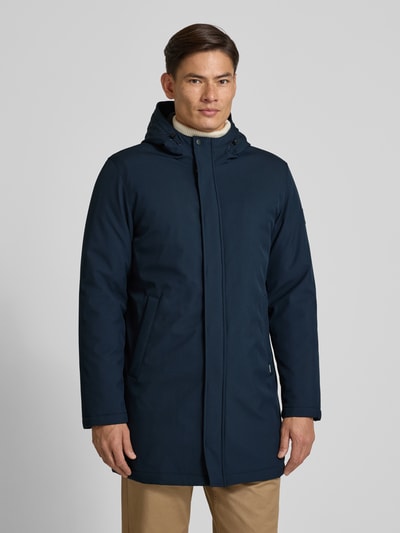 Matinique Regular fit parka met capuchon, model 'Madeston' Marineblauw - 4