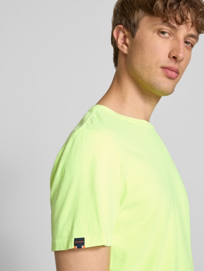 Superdry T-shirt z detalem z logo Neonowy żółty 3