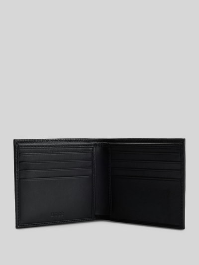 BOSS Portfel z naturalnej koziej skóry Czarny 2