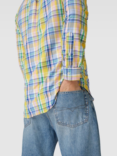 Polo Ralph Lauren Custom Fit Freizeithemd mit Tartan-Karo GELB 3