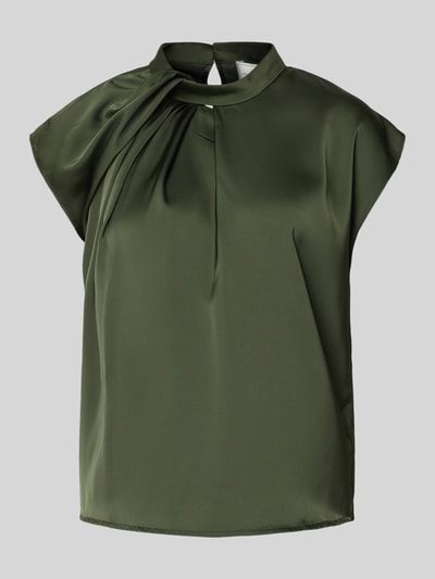 Neo Noir Blusentop aus Satin mit Knotendetail Modell 'Fleur Drapy' Dunkelblau 1