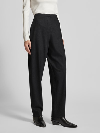 Emporio Armani Straight leg wollen broek met steekzakken Antraciet - 4