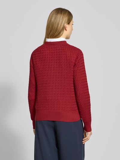 Tommy Hilfiger Regular fit gebreide pullover van zuiver katoen Rood - 5