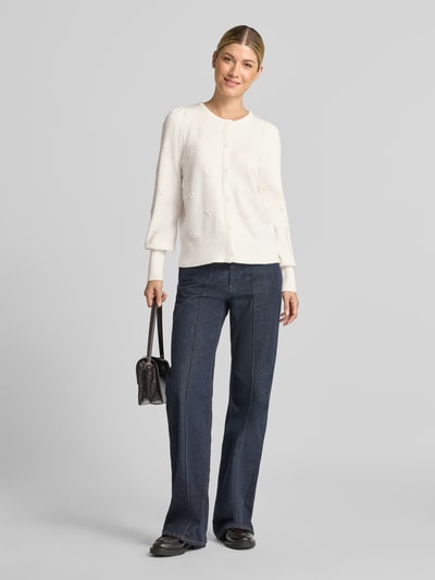 b.young Gebreid jack van viscosemix model 'MANINA' Offwhite - 1